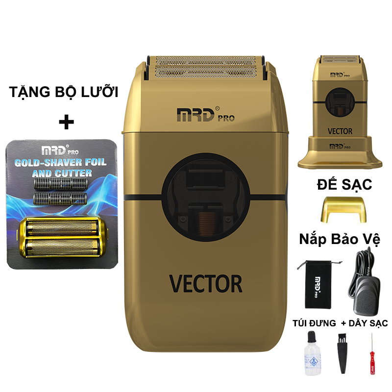 Máy Cạo Râu MRDPRO ZB-999-Vàng-Êm Ái, Cạo Sát, Chuẩn Phong Cách Nam Tính
