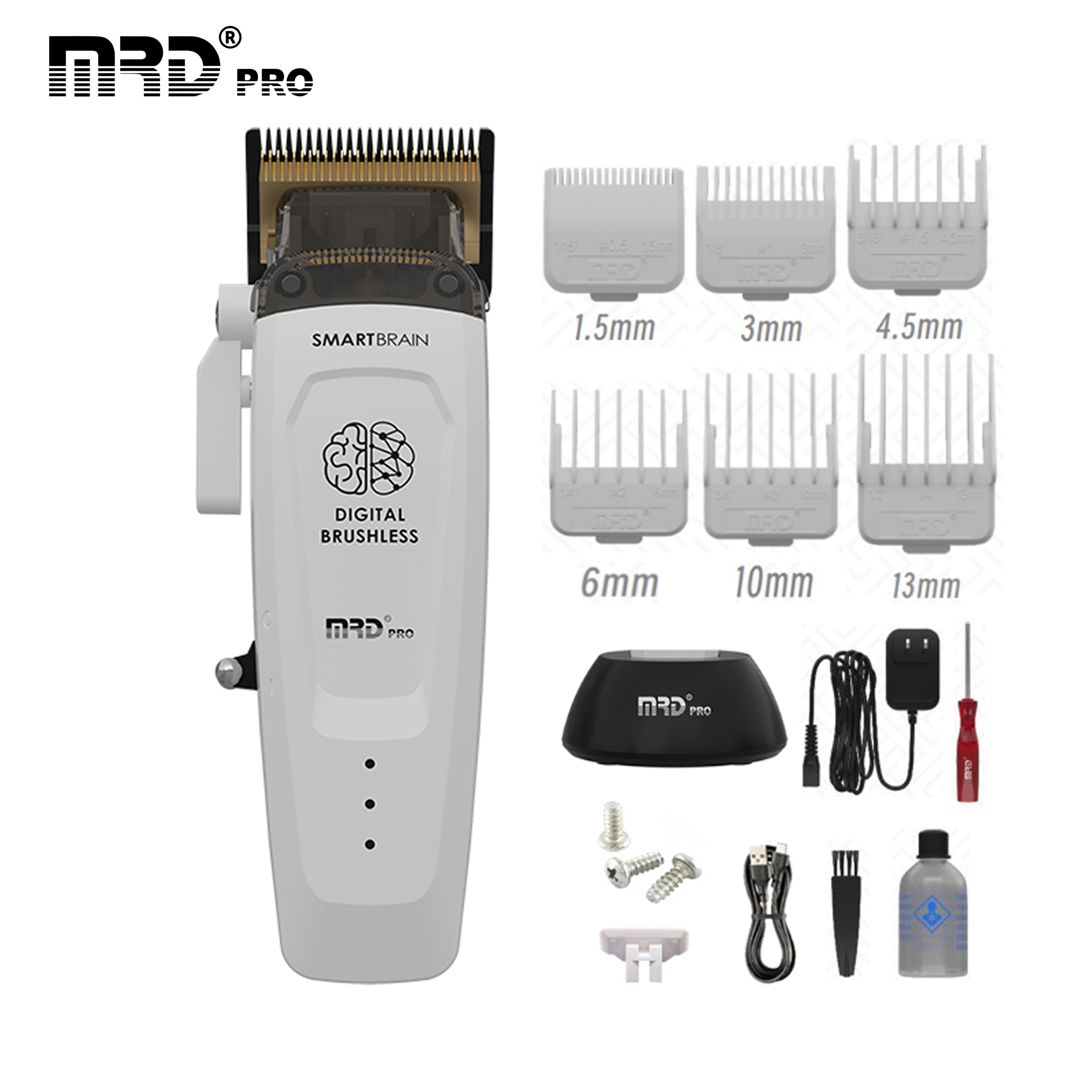 Tông Đơ MRDPRO SMART BRAIN HC 90-4-Trắng-Công Nghệ Thông Minh - Ảnh 4
