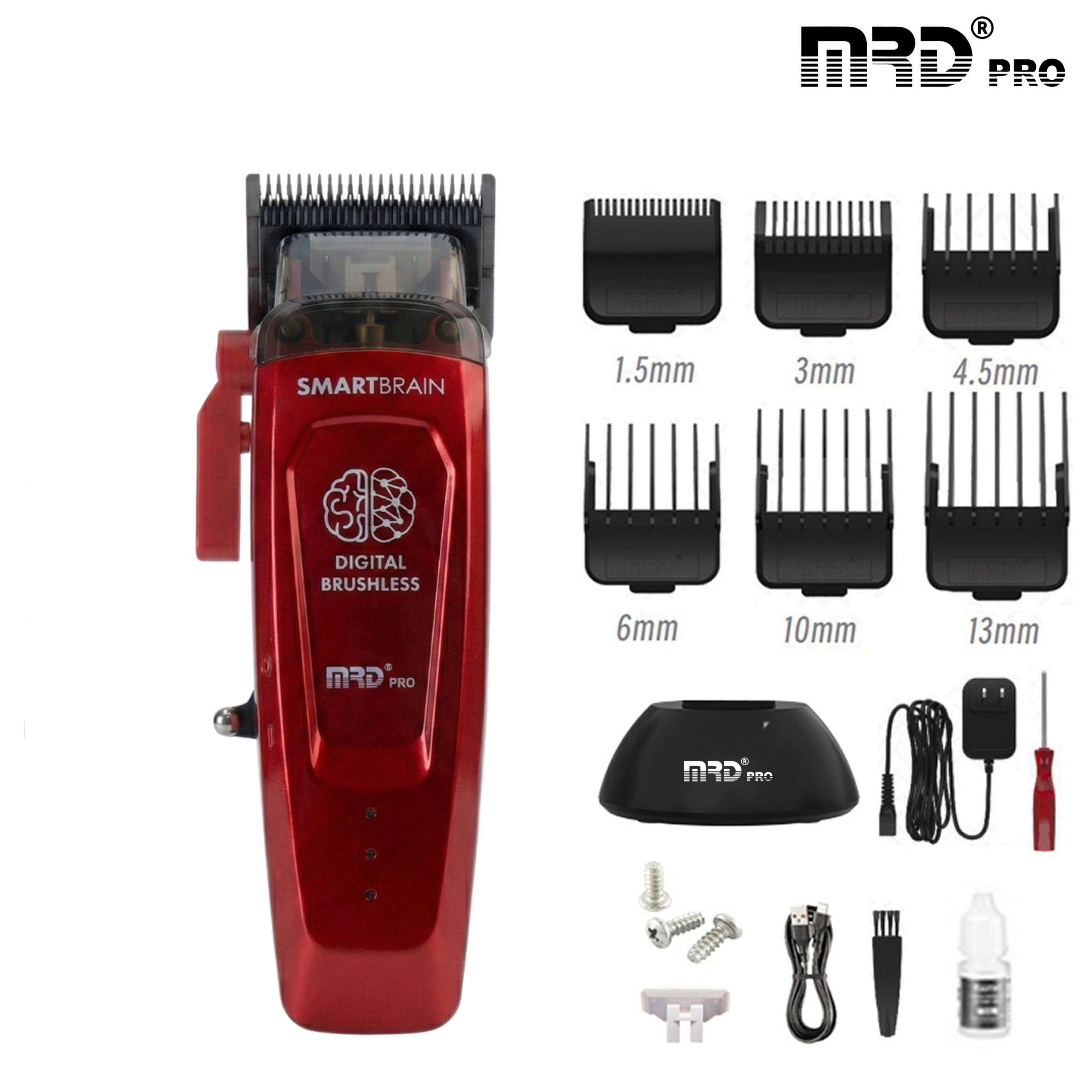 Tông Đơ MRDPRO SMART BRAIN HC 90-4-Đỏ-Công Nghệ Thông Minh