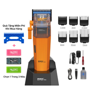 Tông Đơ Cắt Tóc Chuyên Nghiệp MRDpro CYBORG PRO 2026 - Màu Cam- Vỏ Kim Loại, Động Cơ BLPU Siêu Khỏe, Pin 3300mAh