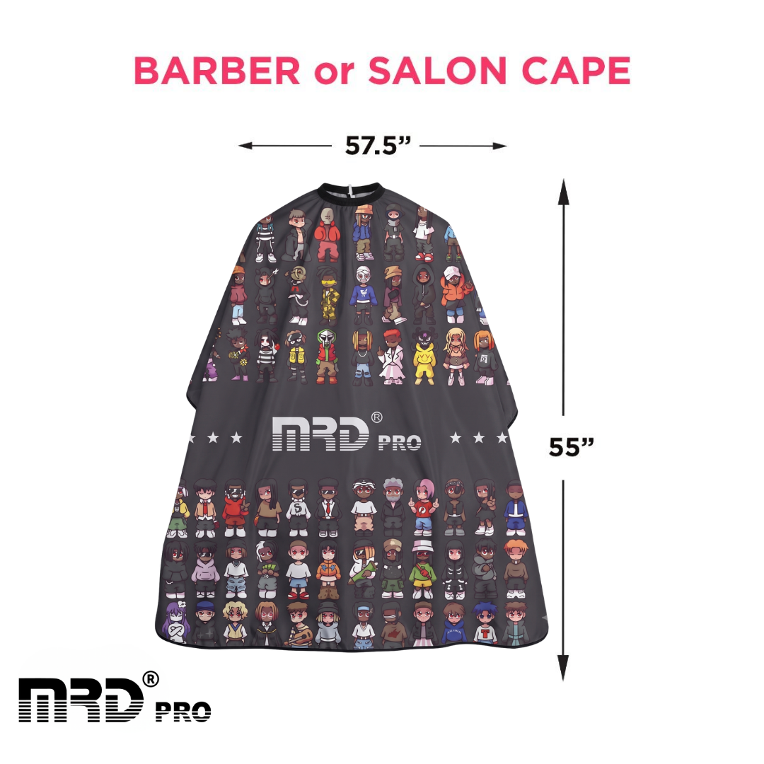 Áo Choàng Cắt Tóc MRDPRO-ĐEN– Chống Bám Tóc, Thoáng Khí, Chuẩn Salon Chuyên Nghiệp - Ảnh 4