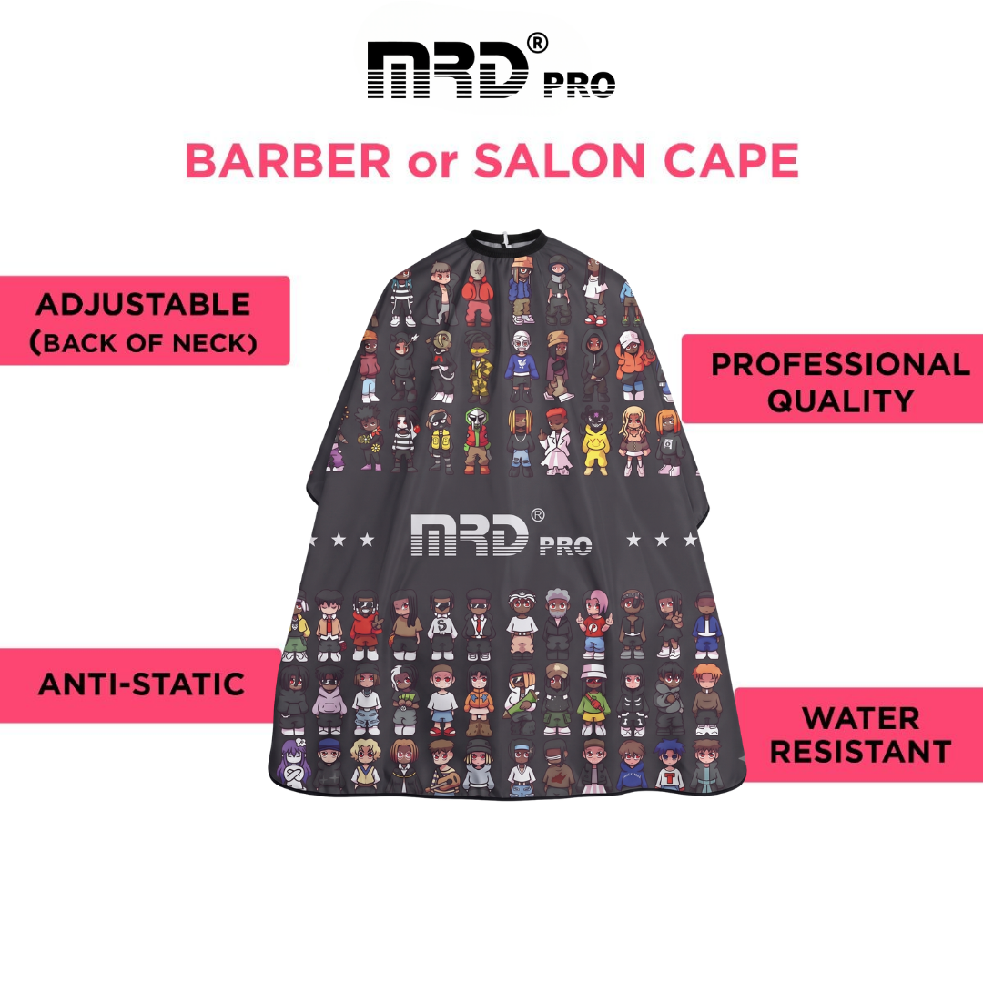 Áo Choàng Cắt Tóc MRDPRO-ĐEN– Chống Bám Tóc, Thoáng Khí, Chuẩn Salon Chuyên Nghiệp - Ảnh 5
