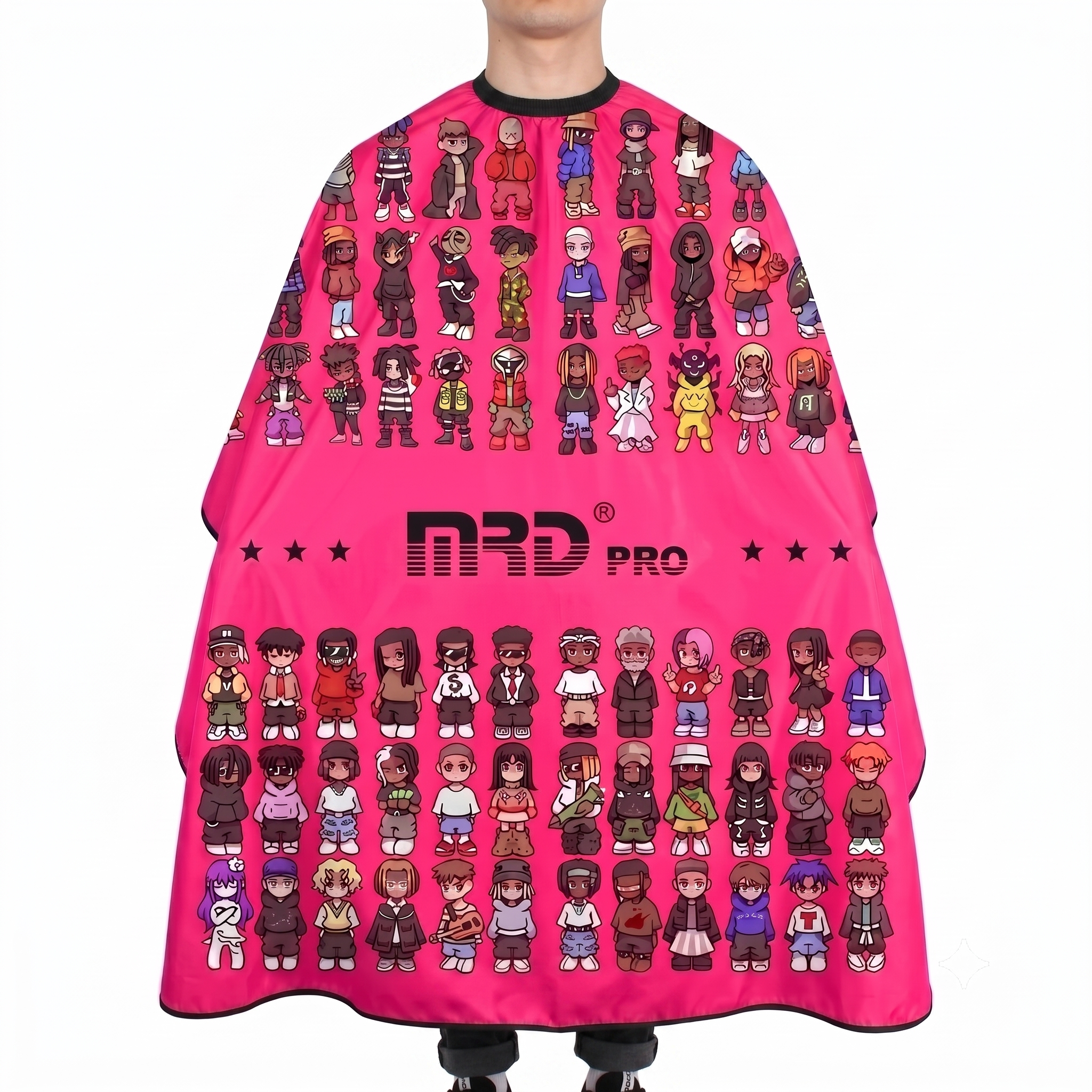 Áo Choàng Cắt Tóc MRDPRO-HỒNG– Chống Bám Tóc, Thoáng Khí, Chuẩn Salon Chuyên Nghiệp - Ảnh 3