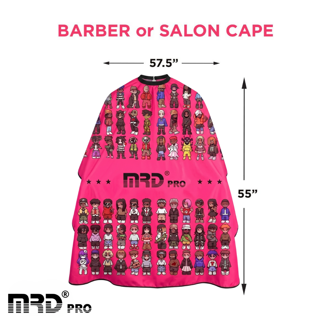 Áo Choàng Cắt Tóc MRDPRO-HỒNG– Chống Bám Tóc, Thoáng Khí, Chuẩn Salon Chuyên Nghiệp - Ảnh 4
